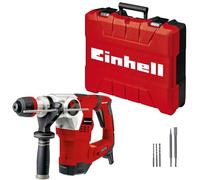 Einhell Marteau perforateur TE-RH 32 4F Kit (1250 W, 5,0 joules, puissance de perçage dans le béton, SDS-Plus, poignée anti-vibration, avec boîte électronique, 3 forets, burins pointus), Rouge