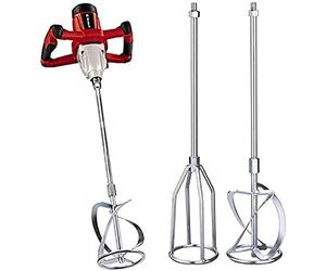 Einhell Mélangeur de peintures et de mortiers TC-MX 1400-2 E (1400W, Variateur électronique, Interrupteur blocable, Démarrage progressif, Porte-outils solide M14) + Kit de 2 agitateurs