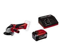 Einhell Meuleuse d'angle sans fil TC-AG 18/115 Li- Solo - Power X-Change (18V, Régime:8500 trs/min, Diamètre des disques:115 m, Profondeur de coupe:28 mm) avec chargeur et batterie 5,2Ah