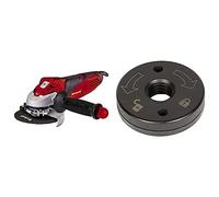 Einhell Meuleuse d'angle TE-AG 125/750 Kit (750 W, Longueur du câble : 3 m, Tête métallique, Livré en coffret avec poignée supplémentaire ride, disque à tronçonner au diamant) + Écrou