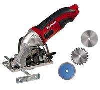 Einhell Mini scie circulaire TC-CS 860 Kit (450 W, Profondeur de coupe : 23 mm, Poignée à revêtement SoftGrip - Livré en coffret avec accessoires)