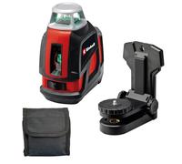 Einhell Niveau laser en croix TE-LL 360 G (autonivelant, lignes laser vertes horizontales/verticales, niveau à bulle numérique, filetage 1/4" pour trépied, avec sacoche et support mural)