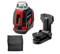 Einhell Niveau laser en croix TE-LL 360 G (autonivelant, lignes laser vertes horizontales/verticales, niveau à bulle numérique, filetage 1/4" pour trépied, avec sacoche et support mural)