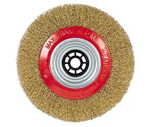 Einhell Original Brosse métallique Ø 150 mm | pour touret TC-BG 150 B | fils métalliques en acier | alésage 32 mm | bague réductrice 12,7 mm