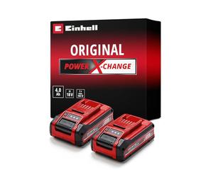 Einhell Original Double Batterie PXC+ 18 V 4,0 Ah | 2 batteries en set | 900 W | PXC | Li-Ion | technologie Plus | ABS | affichage LED | sans chargeur