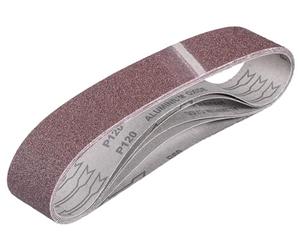 Einhell Original Kit de 5 bandes abrasives, 50 x 686 mm | accessoire ponceuse à bande | 5 bandes pour ponceuse stationnaire | 50 x 686 mm | 2x P60, P80 | 1x P120