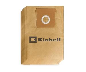 Einhell Original Sacs collecteurs de poussière 12 L, 5 pièces | pour aspirateurs eau et poussière avec cuve 12 L | volume 12 L | en papier