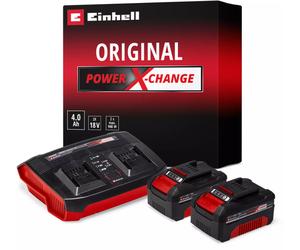 Einhell Original Starter Kit (18V/2x4,0Ah) & Twincharger Kit 1 PXC 4512112