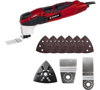 Einhell Outil multifonctions TE-MG 200 CE (200 W,Livré en coffret avec un plateau de ponçage triangulaire, 6 feuilles abrasives, grattoir, lame de scie plongeante pour bois, clé 6 pans)