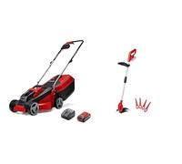 Einhell Pack 2 Machines sans Fil - Power X-Change (Tondeuse à Gazon GE-CM 18/30 Li, Coupe-Bordures GC-CT 18/24 Li) + Batterie 3,0Ah et Chargeur
