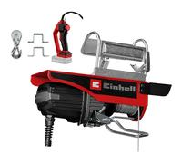Einhell Palan sans fil TE-EH 18/250 Li BL Power X-Change (18 V, sans charbon, capacité de charge 125 kg / 250 kg avec poulie de renvoi, hauteur de course 12 m, vitesse 3,5 m/min, câble en acier)