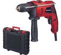 Einhell Perceuse à percussion TE-ID 500 E – 500 W, bois 25 mm, béton 10 mm, métal 8 mm – Coffret avec poignée