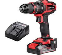 Einhell Perceuse-visseuse à percussion sans fil TE-CD 18/44 Li-i (1 x 2,5 Ah) Power X-Change (18 V, 44 Nm, perçage à percussion, mandrin métallique 13 mm, 2 vitesses, avec batterie 2,5 Ah et chargeur)