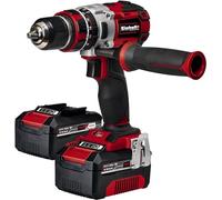 Einhell Perceuse Visseuse à percussion sans fil sur batterie TE-CD 18 Li-i BL Power X-Change (18 V,Couple : 60 Nm, 22 positions, version kit, livre avec 2 batteries 3.0 Ah et chargeur)