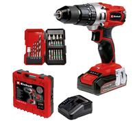 Einhell Perceuse Visseuse à percussion sans fil TE-CD 18/2 Li-i +22 Kit PXC (18V) Livré avec Batterie 2,5Ah et Chargeur