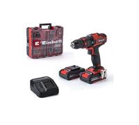 Einhell Perceuse Visseuse à percussion sans fil TE-CD 18/40 Li-i +64 (2x2,0 Ah) Power X-Change (Li-Ion, 18V, Couple 40 Nm) Livré avec 2 Batteries 2,0Ah, Chargeur et 64 Accessoires