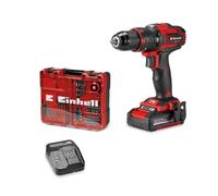 Einhell Perceuse-visseuse à percussion TE-CD 18/40 Li-i +64 (1x 2,0 Ah) | PXC | 18 V | 40 Nm | fonction percussion | mandrin 13 mm | 2 vitesses | batterie 2,0 Ah et chargeur | 64 accessoires