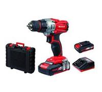 Einhell Perceuse Visseuse sans fil sur batterie TE-CD 18/2 Li Kit Power X-Change (18 V, 1,5 Ah, Temps de charge: 30 min, Couple: 44 Nm) KIT DE VERSION, LIVRE AVEC 2 BATTERIES ET 1 CHARGEUR G