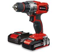 Einhell Perceuse Visseuse sans fil TE-CD 18/2 Li (2x2,0 Ah) PXC (18V, 44 Nm) Livré avec 2 Batteries 2,0Ah et un Chargeur