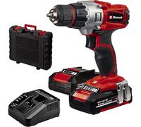 Einhell Perceuse Visseuse sans fil TE-CD 18/2 Li Kit Power X-Change (Li-ion, 18V, Couple 44 Nm) Livré avec 2 Batteries 1,5Ah et Chargeur