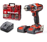 Einhell Perceuse Visseuse sans fil TE-CD 18/40 Li +69 (2x2,0 Ah) Power X-Change (Li-Ion, 18 V, Couple 40 Nm) Livré avec 2 Batteries 2,0Ah, Chargeur et 69 Accessoires