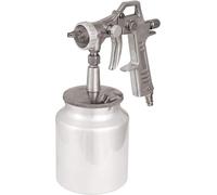 Einhell Pistolet à pulvérisation de peinture à air comprimé pour compresseur (5 bar max, réservoir 1 L, régulateur débit de peinture et de jet, raccord inclus)