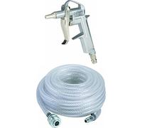 Einhell Pistolet court de soufflage/Soufflette à air comprimé pour compresseur (8 bar max, avec raccord rapide et buse 20 mm) + Tuyau PVC 15m