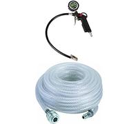 Einhell Pistolet de gonflage avec manomètre digital à pneu pour compresseur à air (pression max 0-13 bar, soupape de décharge, gâchette, embout pour valve et tuyau flexible 40 cm) + Tuyau PVC 15m