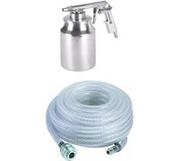 Einhell Pistolet de sablage à air comprimé pour compresseur (8 Bar Max, réservoir 1L, Levier de déclenchement Constant, raccord Inclus) + Tuyau PVC 15m