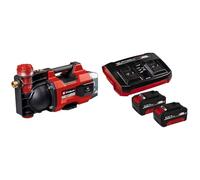 Einhell Pompe d’arrosage sans fil AQUINNA 36/38 F LED Power X-Change (36V, débit max. 3 800 L/h, hauteur de refoulement max. 37m, ÉCO/BOOST) + Twincharger et 2 Batteries 4,0Ah