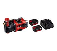 Einhell Pompe d’arrosage sans fil AQUINNA 36/38 F LED Power X-Change (36V, débit max. 3 800 L/h, refoulement max. 37m, ÉCO/BOOST, protection surcharges et gel) avec Chargeur et 2 Batteries 3,0Ah