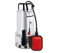 Einhell Pompe d’évacuation pour eaux chargées GC-DP 1020 N (1000 W, Profondeur d'immersion 5 m, Câble d‘alimentation 10 m, Corps en INOX, Livrée avec jeu d'adaptateurs universel)