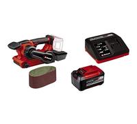 Einhell Ponceuse à bande sans fil professionnelle TP-BS 18/457 Li BL-Solo Power X-Change (18V, Li-Ion, moteur sans charbon + 3 bandes de ponçage de grain P80 457x75 mm) avec chargeur et batterie 5,2Ah
