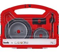 Einhell Power Box Scie à Tasse Jeu Set KWB, Rouge, Batterie, Métal