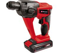 Einhell Marteau perforateur sans fil TE-HD 18 Li Kit (1x2,5 Ah) PXC (Li-Ion, 18 V, 1,2 J, mandrin SDS-Plus, capacité de perçage du béton de 12 mm, avec batterie 2,5 Ah, chargeur, 5 forets et coffret)