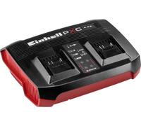 Einhell Chargeur PXC Twincharger 4A 18 V Power X-Change Charge parallèle 2 batteries Sans batterie