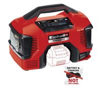Einhell Compresseur hybride PRESSITO - Solo Power X-Change (18V, 90 W, Longueur tuyau haute pression : 710 mm, Câbles et tuyaux intégrés) Livré sans Batterie ni Chargeur