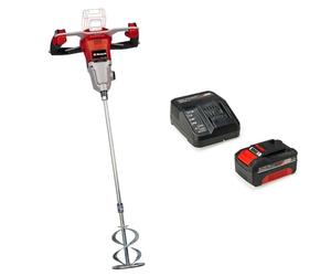 Einhell Professional Mélangeur pour peinture et mortier sans fil TP-MX 18-2 Li BL Solo Power X-Change (2 vitesses, moteur sans charbon, 720 tr/min max, agitateur 120mm) avec Chargeur et Batterie 4,0Ah