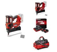 Einhell Professional Pack 2 machines sans fil - Power X-Change (Cloueuse FIXETTO 18/50 N, Agrafeuse FIXETTO 18/38 S) + Twincharger et 2 Batteries 4,0Ah + Sacoche E-Case
