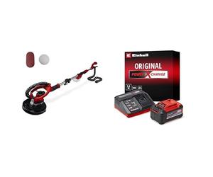 Einhell Professional Ponceuse murale sans fil TE-DW 18/225 Li BL Power X-Change (18V, Vitesse : 600 - 1200 tours/minutes, avec mallette de transport et de rangement) avec Chargeur et Batterie 5,2Ah