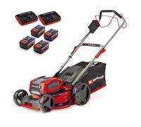Einhell Professional Tondeuse à gazon GP-CM 36/47S Li BL PXC (36V largeur 47cm Mulching) Livré avec 4 Batteries 4 0Ah + Chargeurs