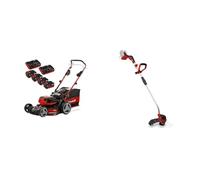 Einhell Professional Tondeuse à Gazon sans Fil GP-CM 36/47 S HW Li Power X-Change (36V, 47cm Coupe, autotractée) 4 Batteries 4,0Ah et 2 Chargeurs Doubles + Coupe-Bordures sans Fil GP-CT 36/35 Li BL
