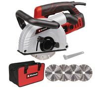 Einhell Rainureuse TE-MA 1700 (1 700 W, réglage de la largeur jusqu’à 38 mm et de la profondeur jusqu’à 40 mm) Livré en sac + 4 disques diamant