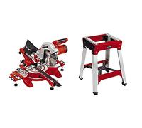 Einhell Scie à onglet radiale TC-SM 254 (1900 W, fonction de traction sur double glissière, laser, vendue avec lame aux carbures de tungstène) VERSION KIT avec Piètement Universel