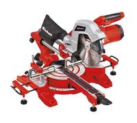 Einhell Scie à onglet radiale TC-SM 254 (1900 W, fonction de traction sur double glissière, table pivotante à réglage rapide et butées d’angles, laser, vendue avec lame aux carbures de tungstène)