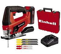 Einhell Scie sauteuse sans fil TC-JS 18 Li Kit - Power X-Change (18V, 3 lames bois et 2 lames à métaux incluses) Livré avec Batterie 2,5Ah et Chargeur
