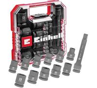 Einhell Set 12 Douilles à chocs (tailles 10-21 mm, rallonge 125 mm, compatible avec les clés 1/2"")