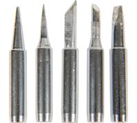 Jeu de pannes d’origine pour fer à souder Einhell (pour fer à souder sans fil Einhell, jeu de 5 pcs, avec panne plate, panne en fer à cheval, panne biseautée, panne fine, panne conique)