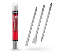 Einhell Set de 3 burins SDS Max, 400 mm (burin pointu, burin plat de 20 mm, burin bêche de 40 mm)