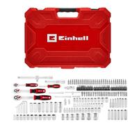 Einhell set de douilles et cliquets 181 pièces (1/4", 3/8" et 1/2", cliquets réversibles à 72 dents, acier CrV, embouts S2, douilles longues et E et Pentalobe, coffret)